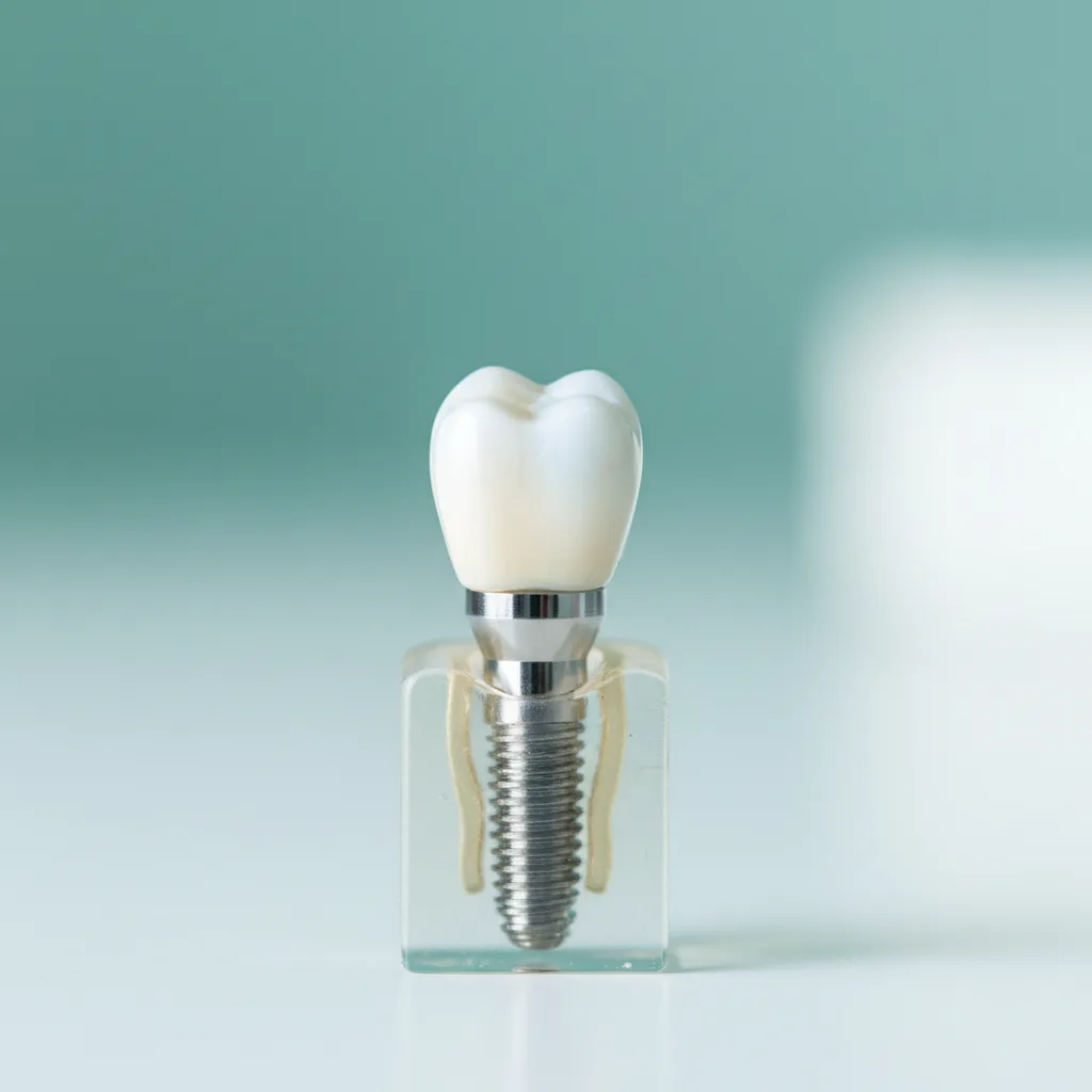 Implant dentaire en titane avec couronne céramique — Centre Médipôle Schiltigheim